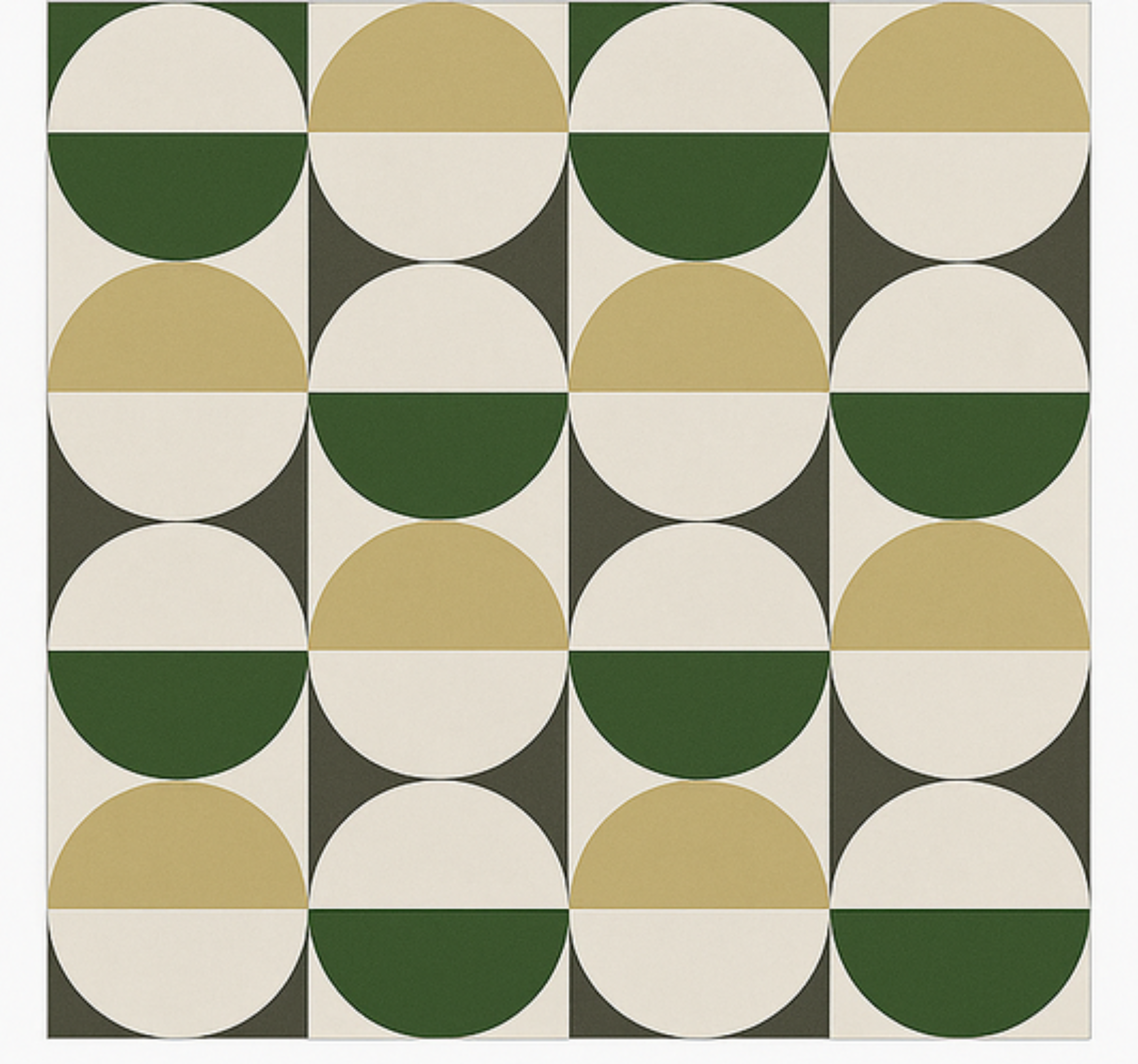 Tappeto vinile sala da pranzo modello circolare di metà secolo - TenStickers