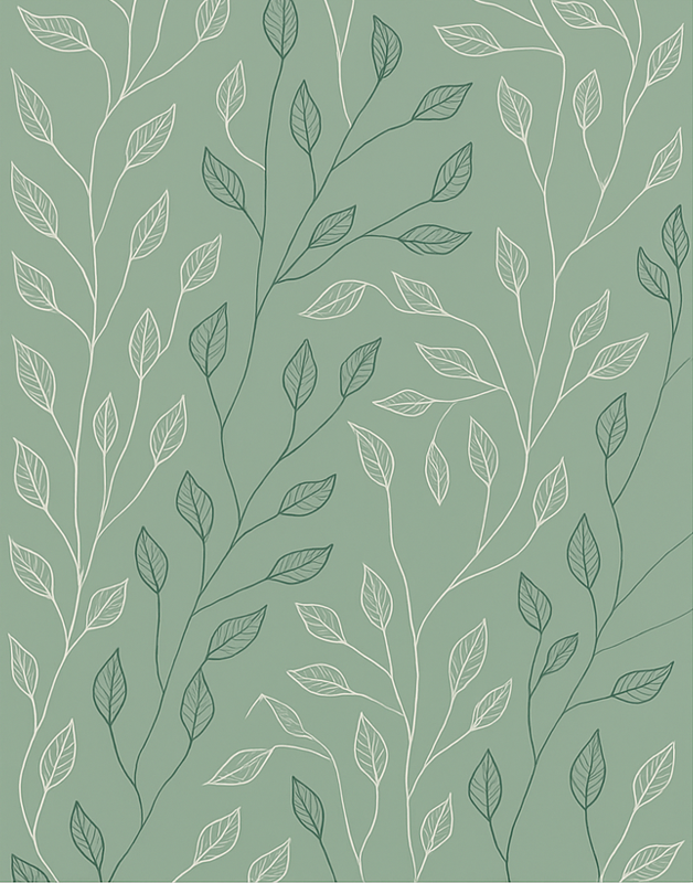 Tappeto vinile sala da pranzo sovrapposizione botanica pulita - TenStickers