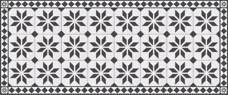 Tappeto vinile mosaico tappeto in stile vintage - TenStickers