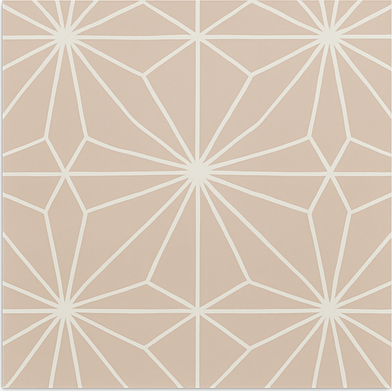 Tappeto pvc cucina motivo stelle beige - TenStickers