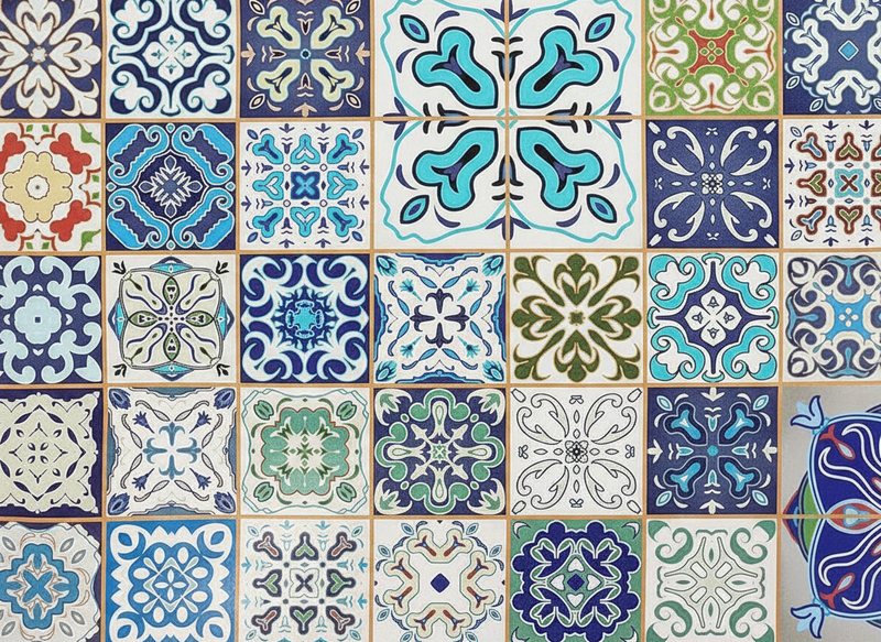 Tappeto in vinile soggiorno mosaico mediterraneo - TenStickers