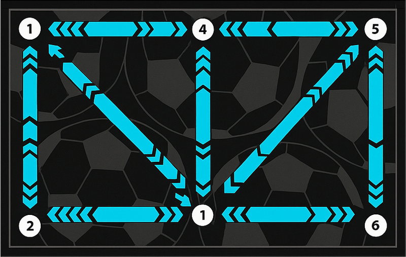 Tappeto vinile giochi allenamento calcio - TenStickers