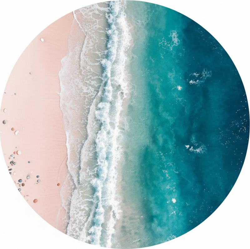 Tappeto in vinile soggiorno il ciclo della spiaggia - TenStickers