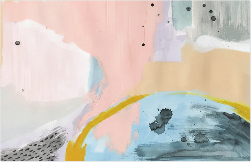 Tappeto in vinile soggiorno arte colorata - TenStickers