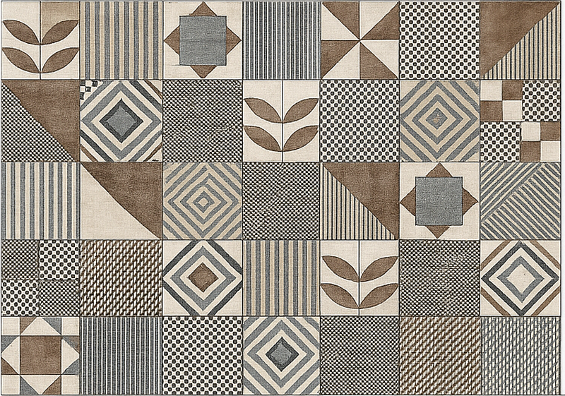 Tappeto pvc cucina natura geometrica astratta - TenStickers