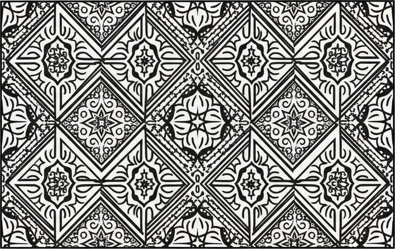 Tappeto pvc cucina contrasto audace kaleidoscopio - TenStickers