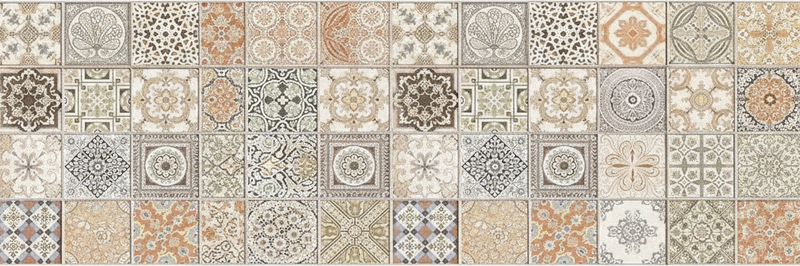 Tappeto pvc cucina collage vintage caldo - TenStickers