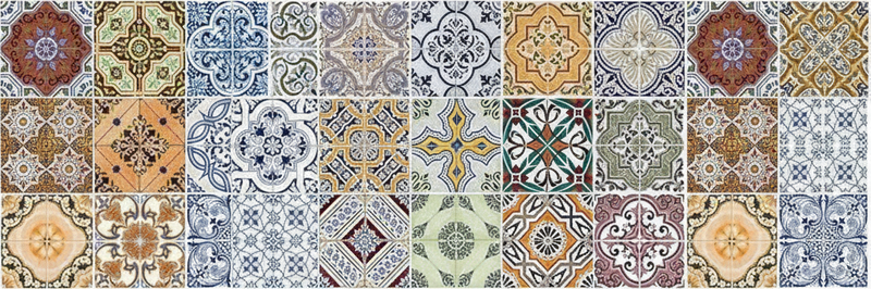 Tappeto pvc cucina patchwork mediterraneo eclettico - TenStickers