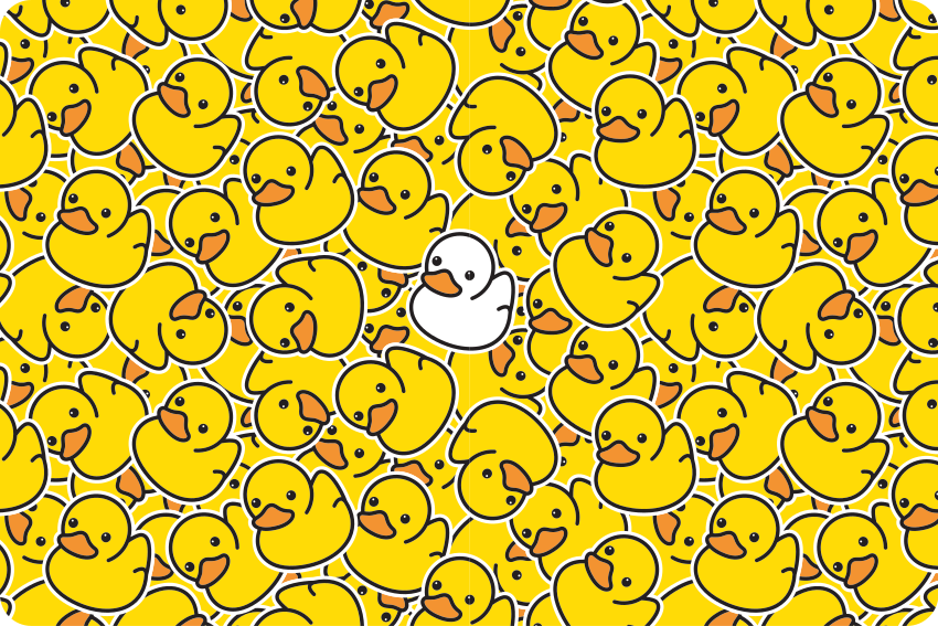 Tappeto vinile animali anatra bianca diversa - TenStickers