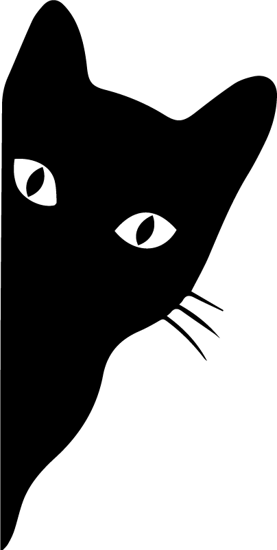 Tappeto vinile animali gatto curioso - TenStickers