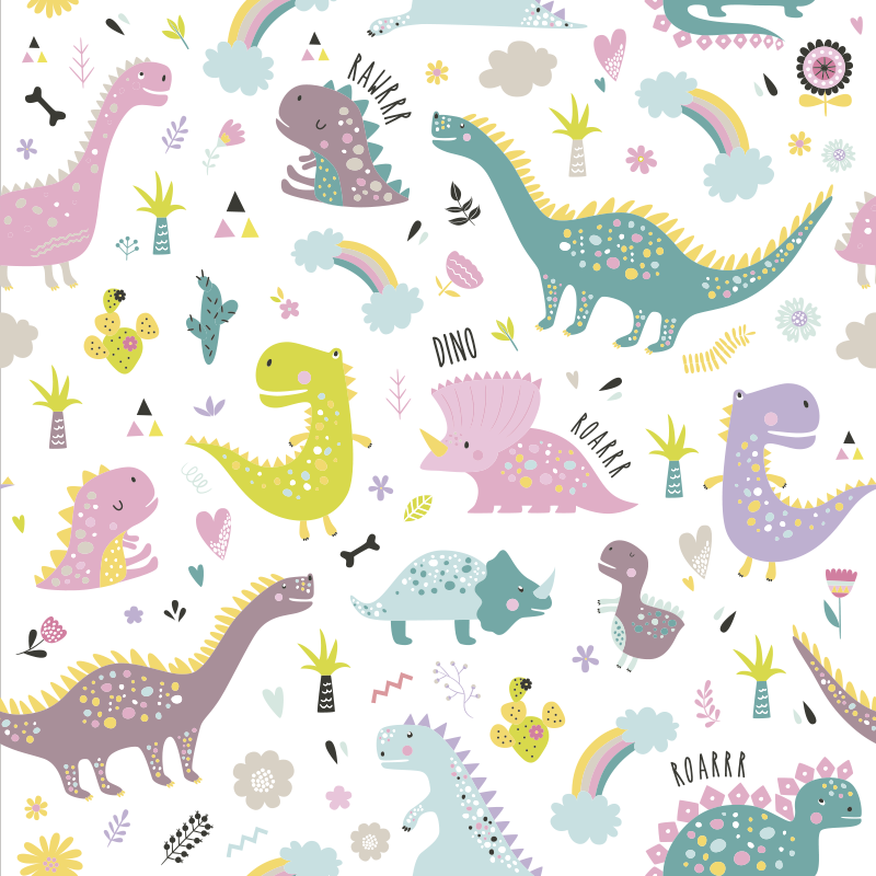 Tappeto vinile animali dinosauri kallax - TenStickers