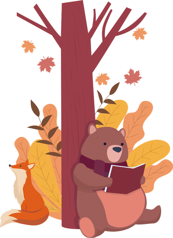 Tappeto vinile animali albero con animali - TenStickers