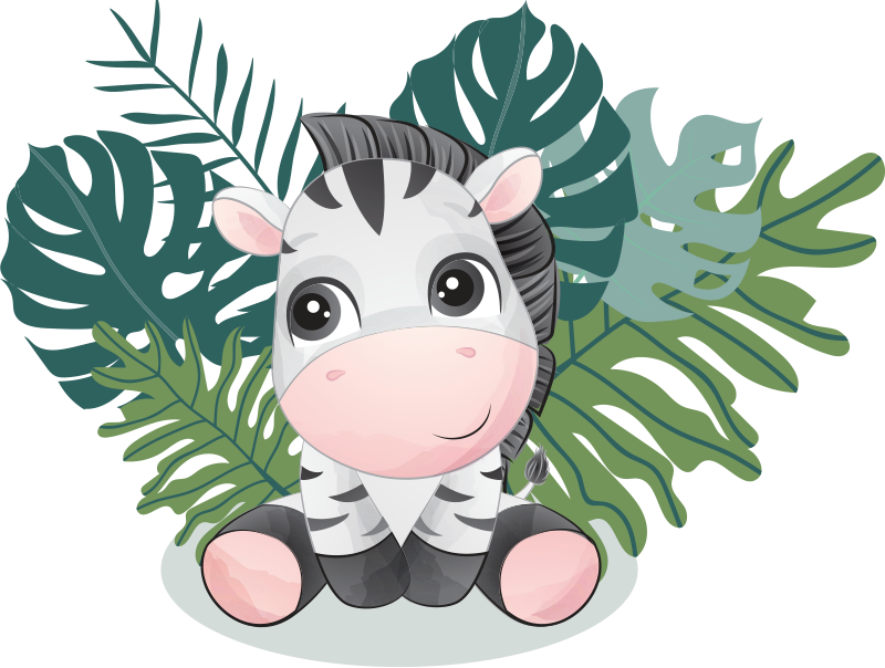 Tappeto vinile animali zebra della savana - TenStickers