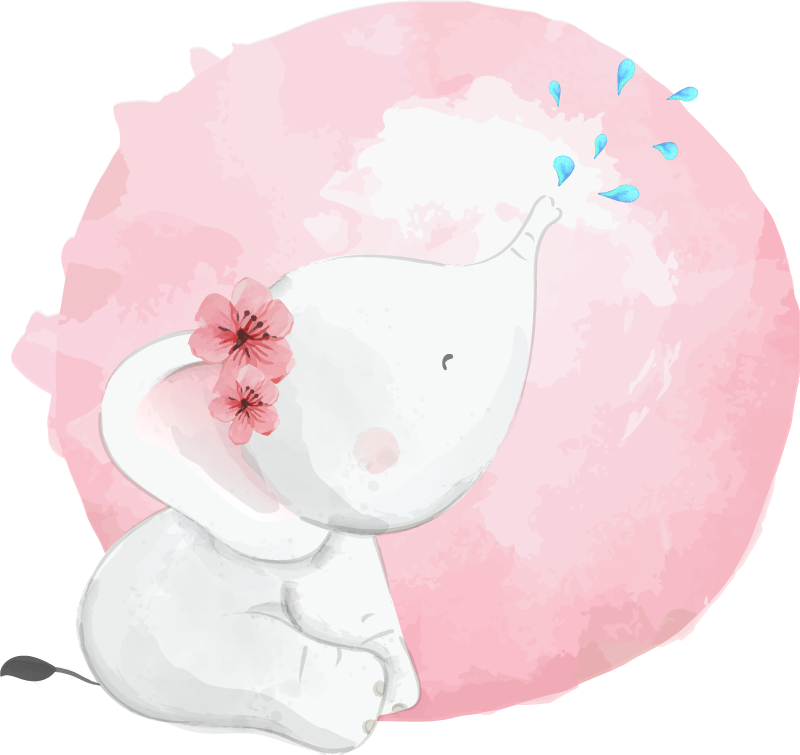 Tappeto vinile animali africa selvaggia bambina elefante - TenStickers