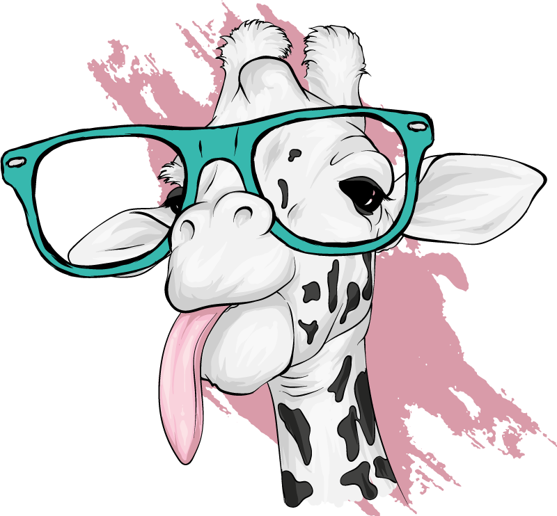 Tappeto vinile animali gocce di giraffe - TenStickers