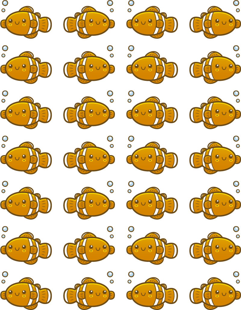 Tappeto vinile animali motivo pesce pagliaccio - TenStickers