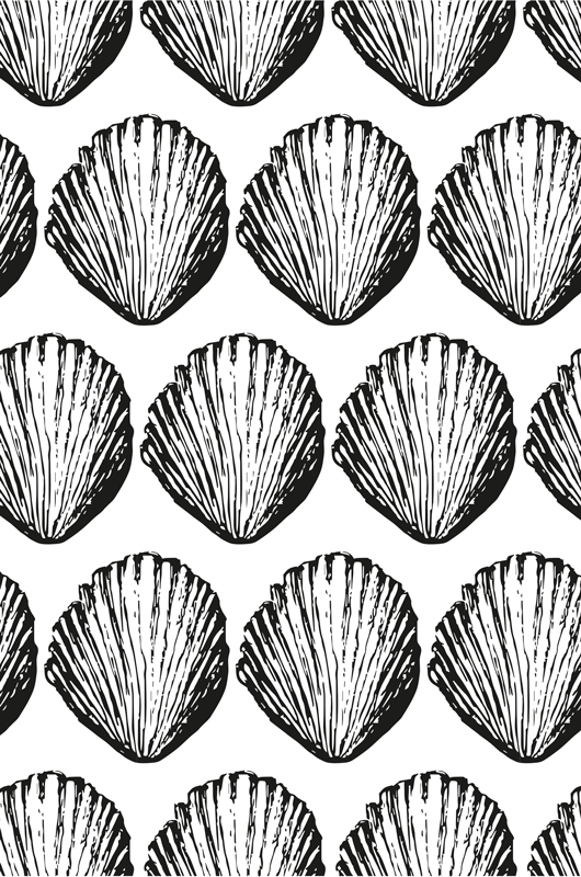 Tappeto vinile animali motivo conchiglie retrò - TenStickers