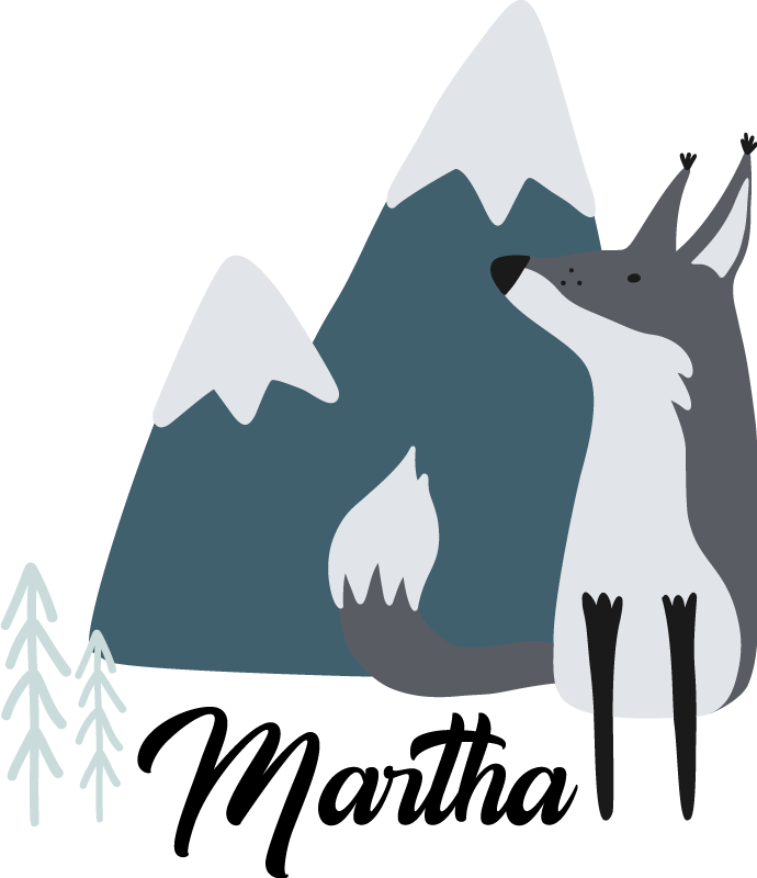 Tappeto vinile animali volpe artica personalizzata - TenStickers