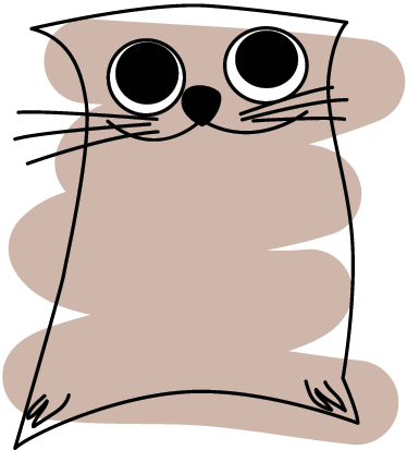 Tappeto vinile animali gatto dipinto marrone - TenStickers