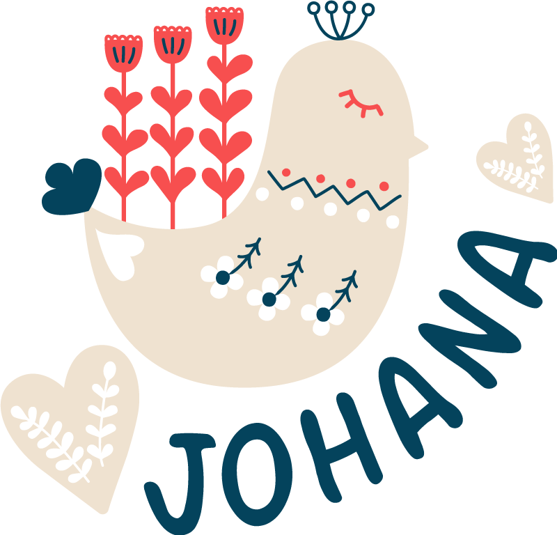 Tappeto vinile animali uccello di neve nordico personalizzato - TenStickers