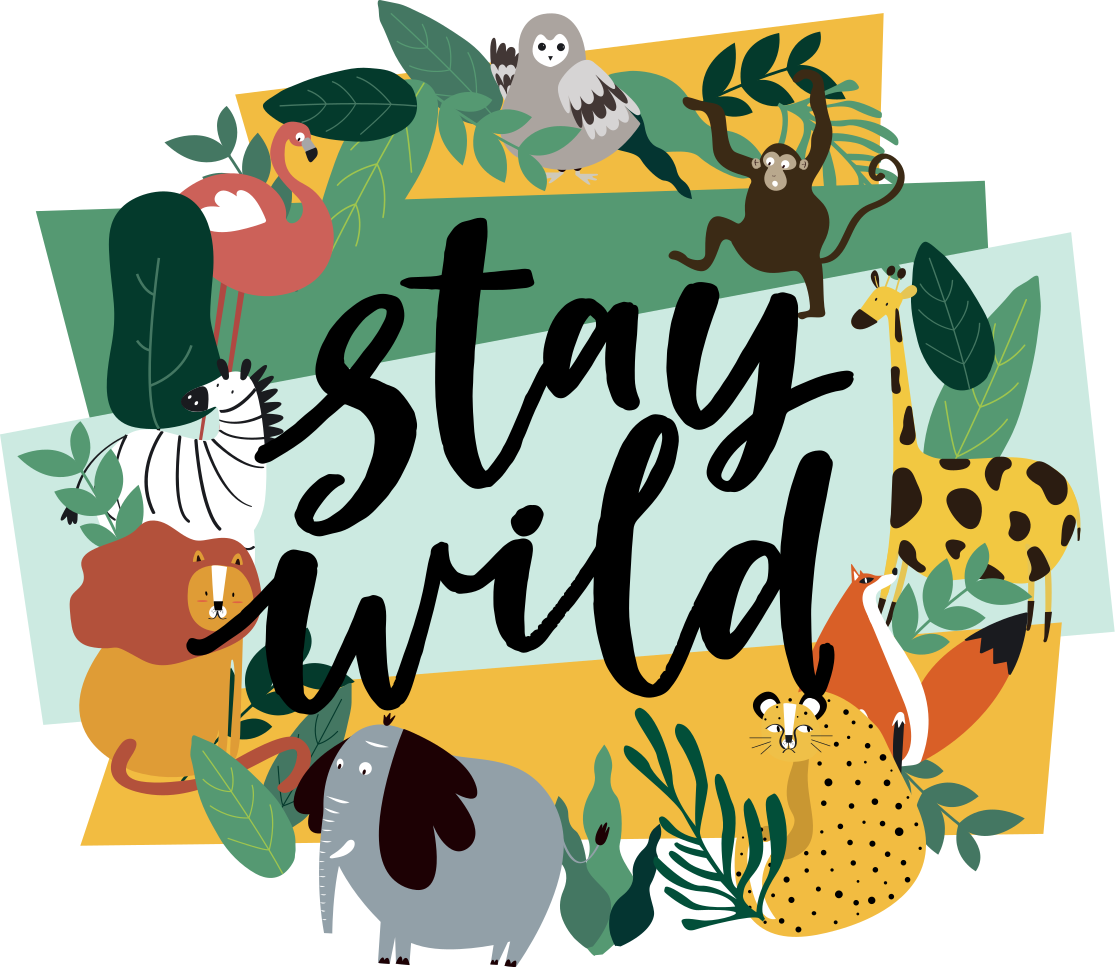 Tappeto vinile animali animali della giungla corona - TenStickers