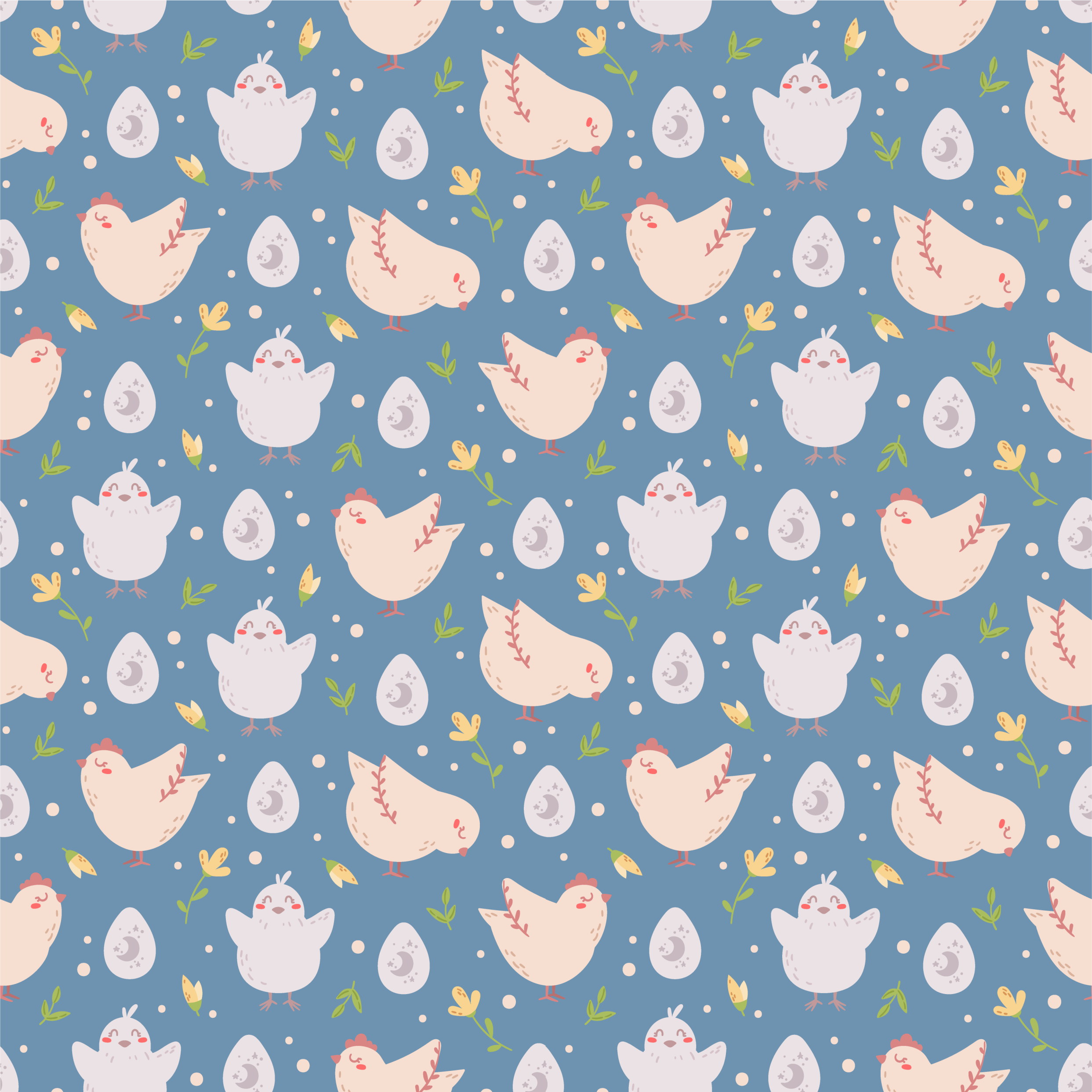 Tappeto vinile animali personaggi di pollo per bambini - TenStickers