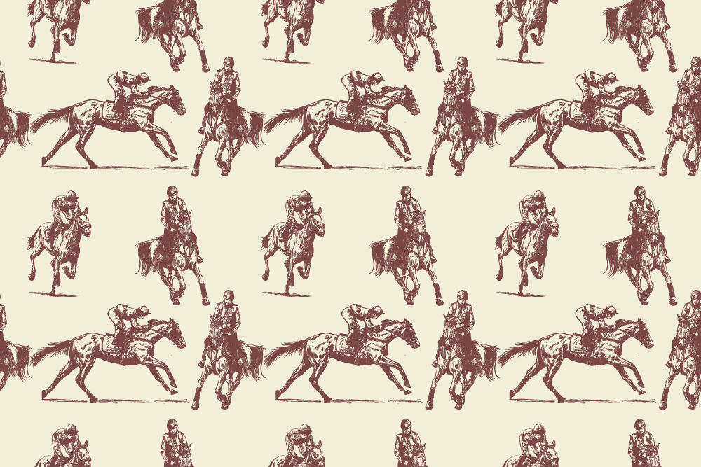 Tappeto vinile animali motivo cavalli beige e marrone - TenStickers