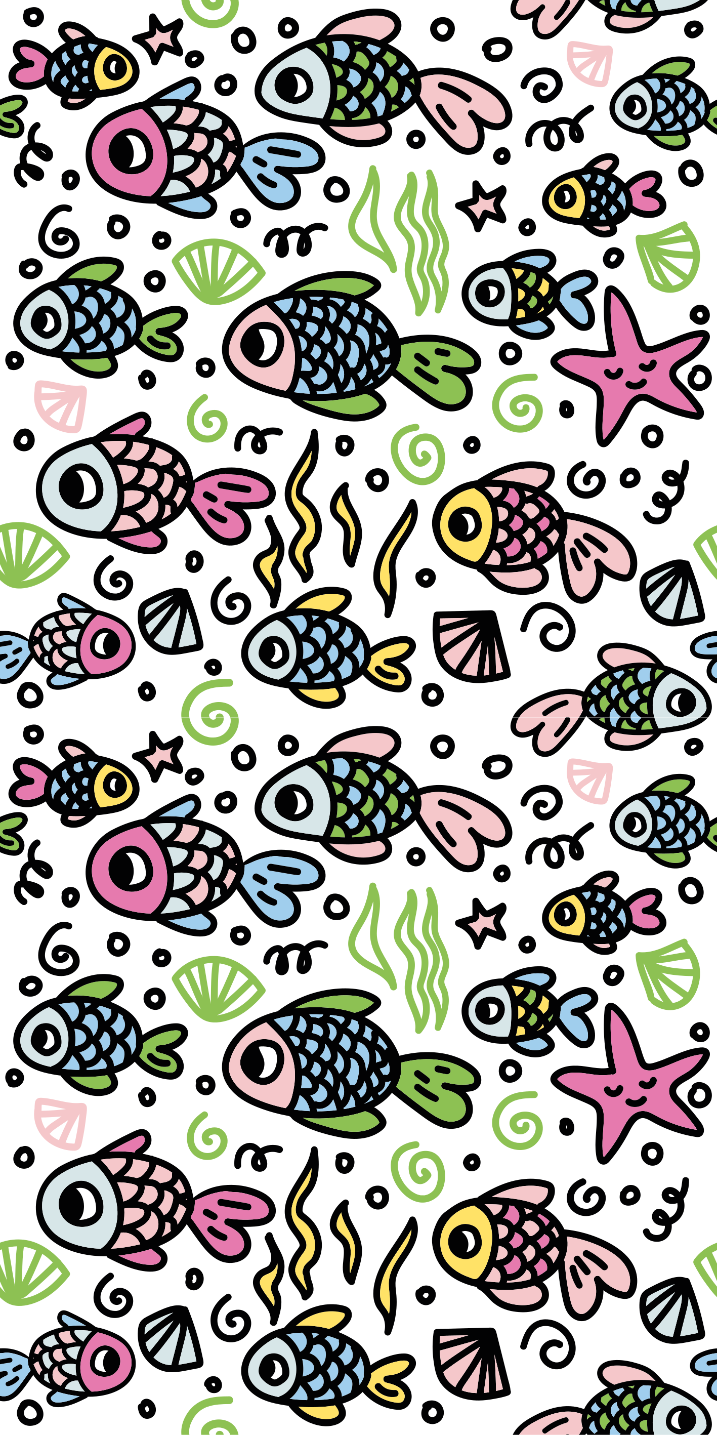 Tappeto vinile animali motivo pesci multicolore - TenStickers