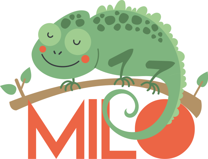 Tappeto vinile animali camaleonte con nome - TenStickers