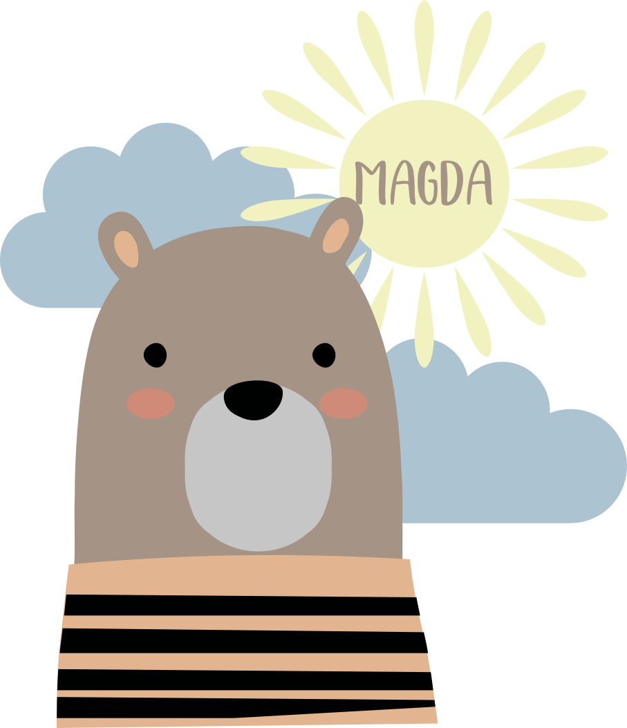 Tappeto vinile animali orso bruno personalizzabile - TenStickers