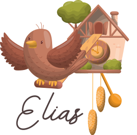 Tappeto vinile animali orologio a cucù personalizzabile - TenStickers