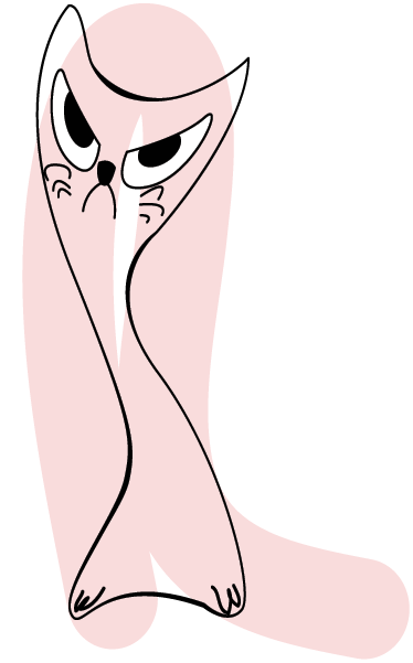 Tappeto vinile animali sagoma arrabbiata - TenStickers