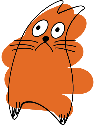 Tappeto vinile animali silhouette arancione originale - TenStickers