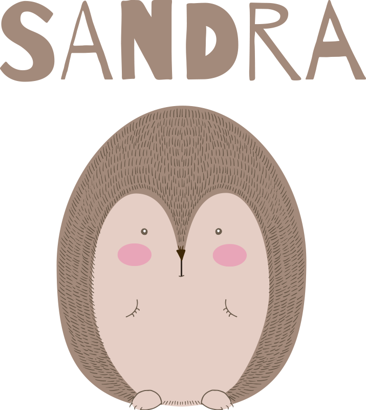 Tappeto vinile animali riccio carino - TenStickers