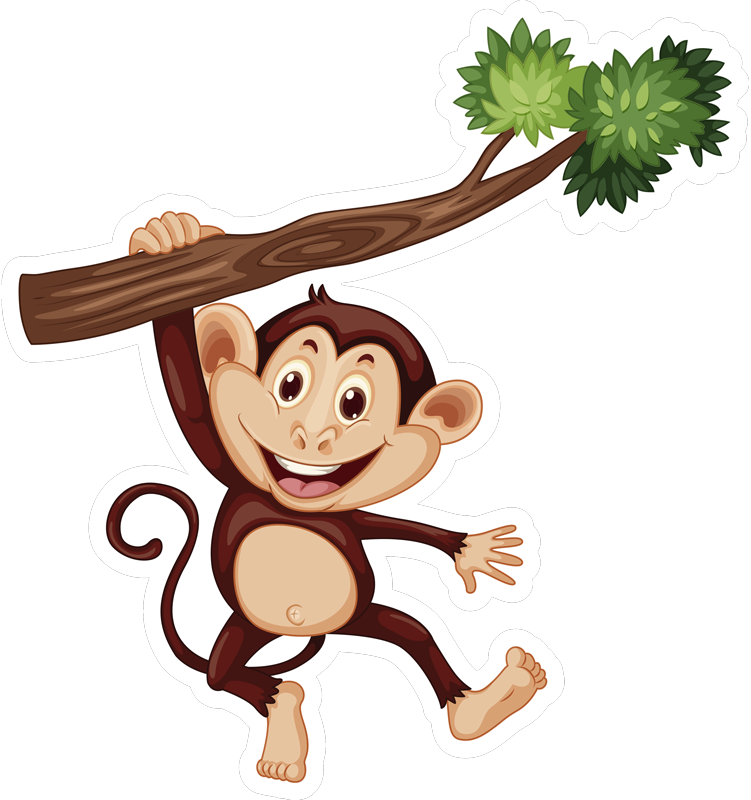 Tappeto vinile animali scimmietta birichina - TenStickers