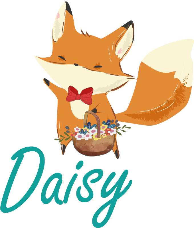 Tappeto vinile animali volpe giocosa - TenStickers