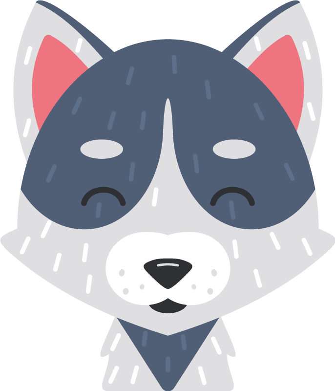 Tappeto vinile animali volti di animali felici - TenStickers