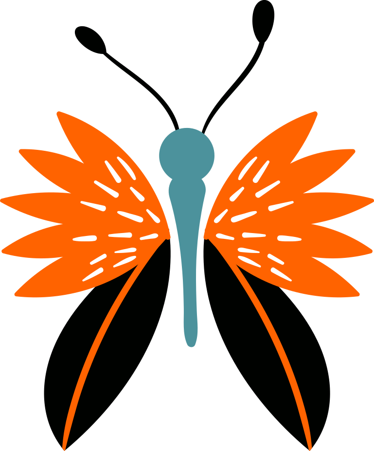 Tappeto vinile animali farfalla colorata - TenStickers