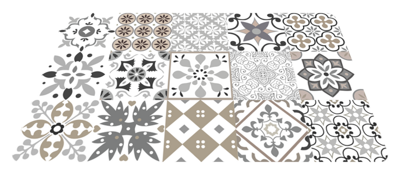 Tappeto pvc cucina mosaico geometrico - TenStickers