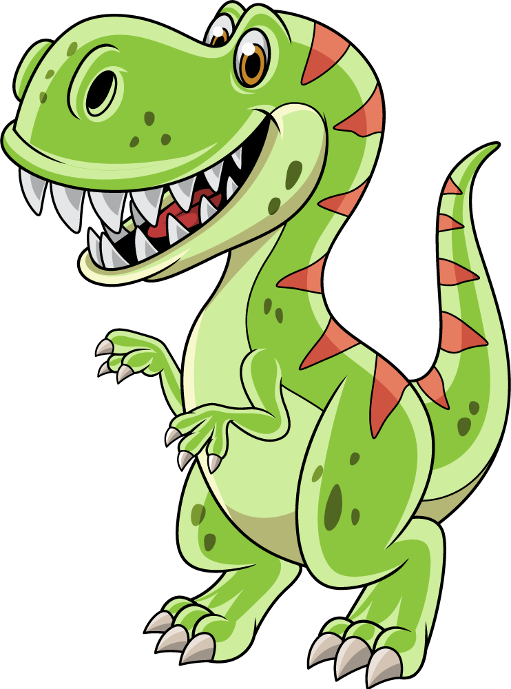 Tappeto vinile animali t-rex cartone animato - TenStickers