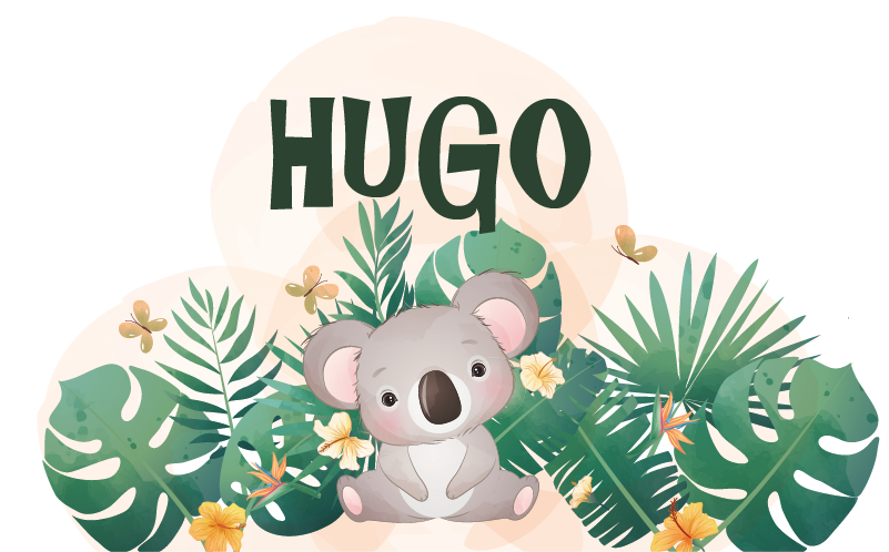 Tappeto vinile animali tema giungla koala - TenStickers