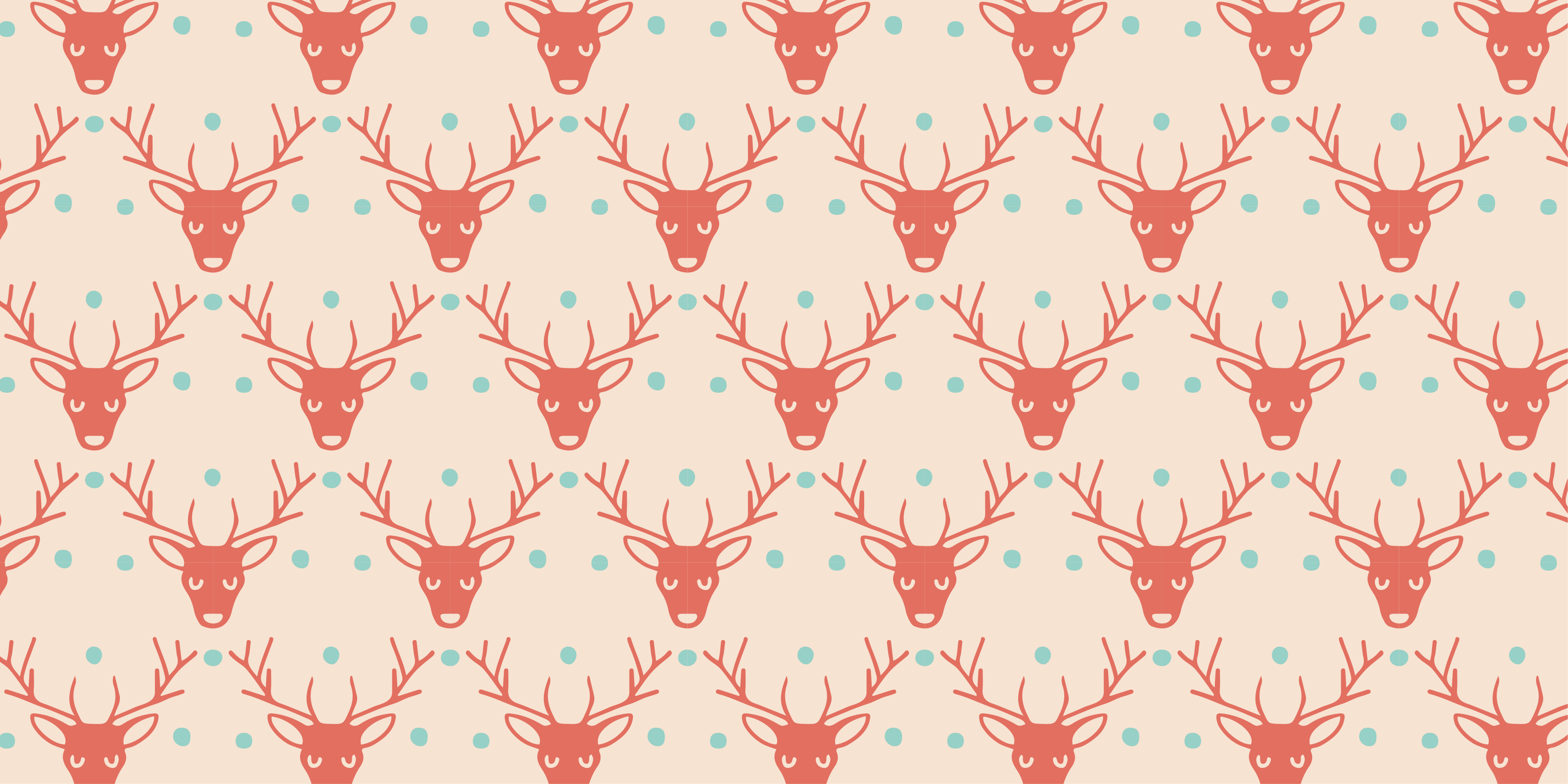 Tappeto vinile animali creature con corna rosse - TenStickers