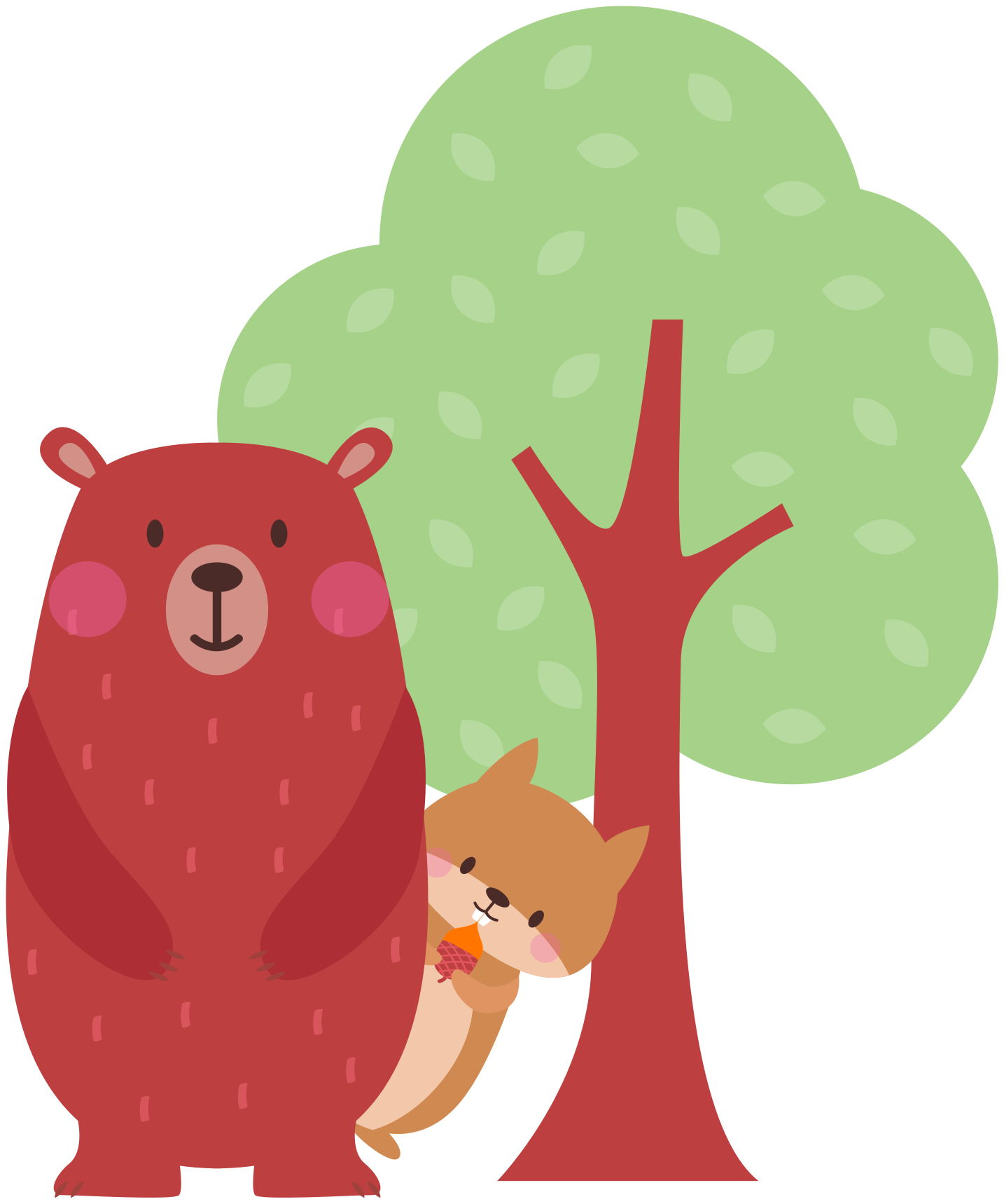 Tappeto vinile animali orsetto giocoso compagno - TenStickers