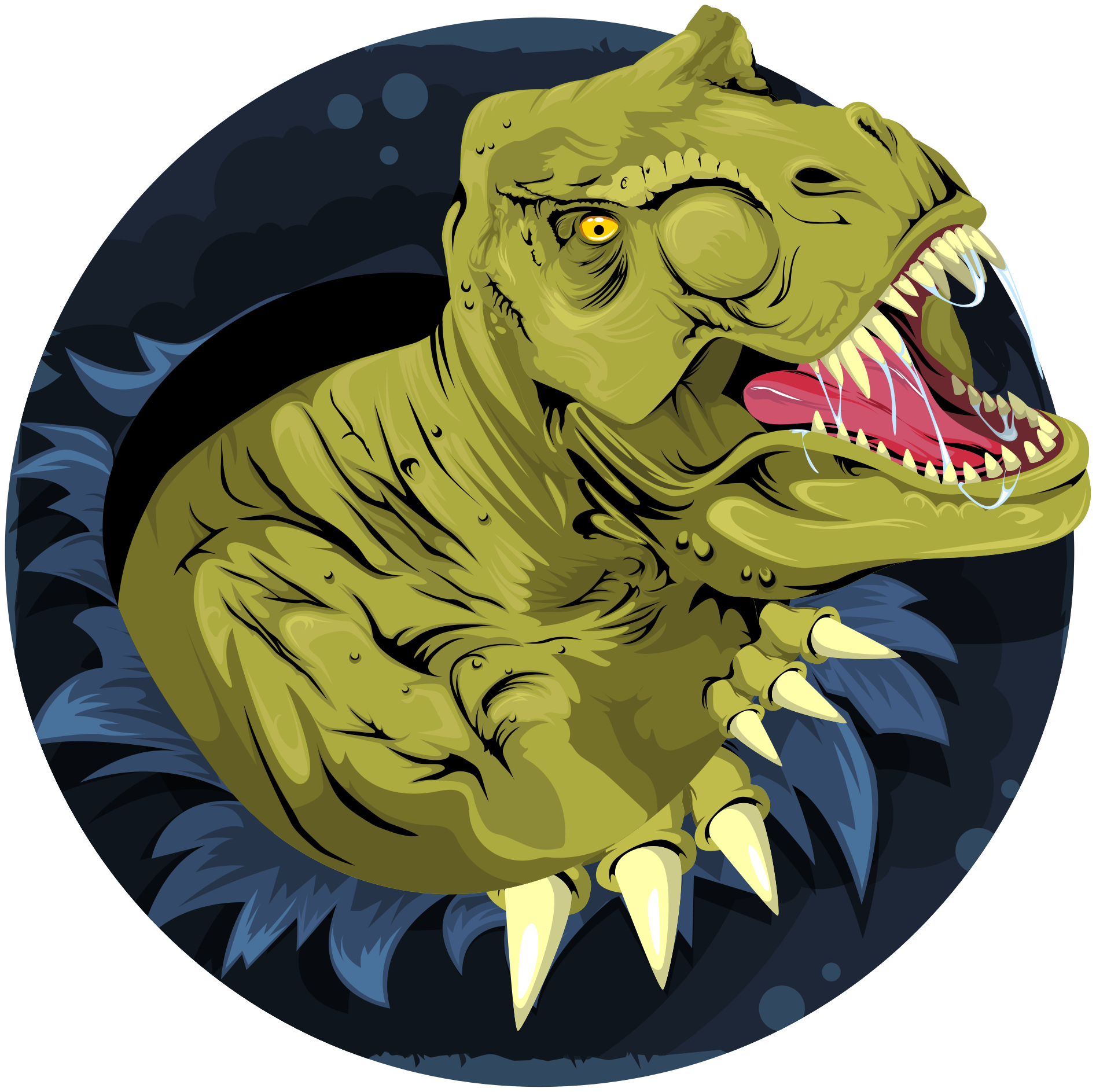 Tappeto vinile animali testa di tyrannosaurus rex - TenStickers