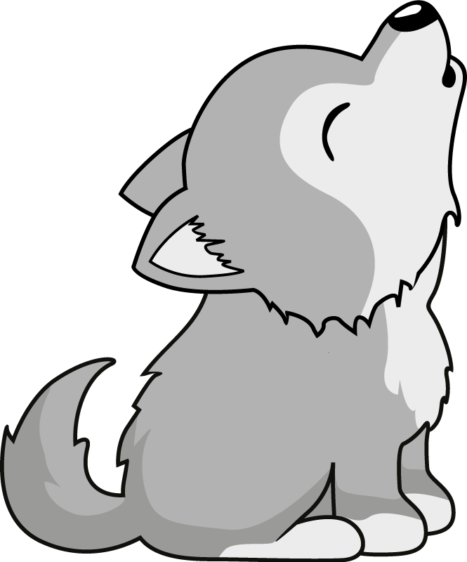 Tappeto vinile animali illustrazione cane ululante - TenStickers