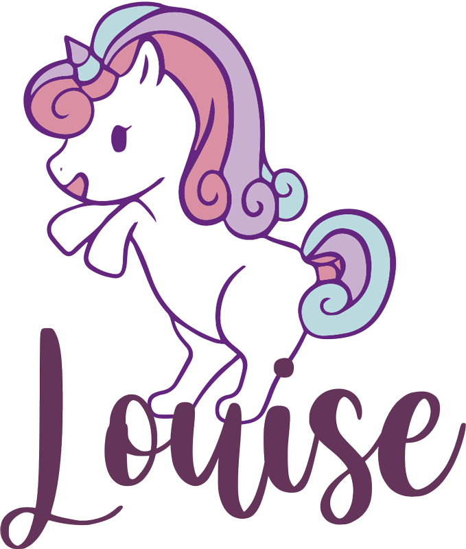 Tappeto vinile animali unicorno divertente piccolo - TenStickers