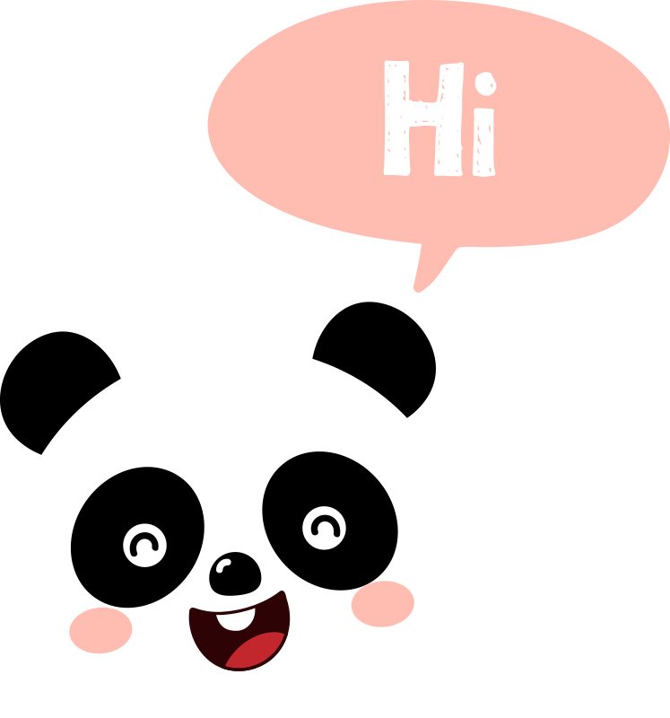 Tappeto vinile animali panda cartoon che saluta - TenStickers