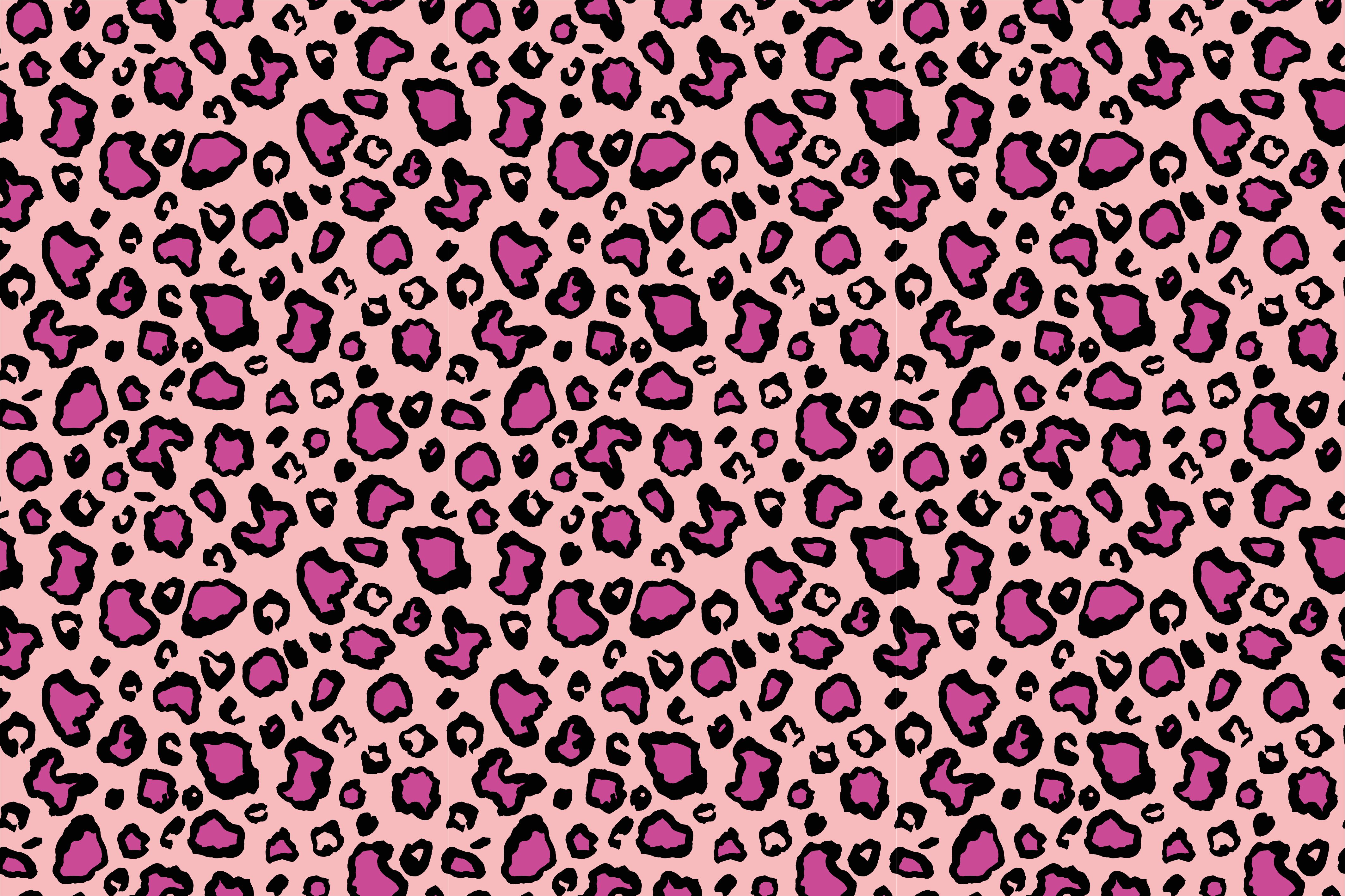 Tappeto vinile animali imitazione leopardo rosa e nero - TenStickers