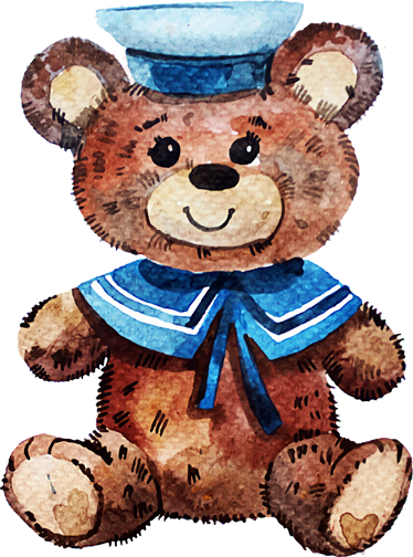 Tappeto vinile animali orso marinaio - TenStickers