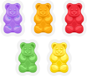 Tappeto vinile animali forme di orso colorate - TenStickers